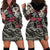 Personalized Japanese Kitsune Mask Hoodie Dress With Polynesian Arty Style - Wonder Print Shop