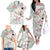 Personalized Japanese Shirasagi Bird Family Matching Off The Shoulder Long Sleeve Dress and Hawaiian Shirt Sakura and Hibiscus Polynesian Pattern - Wonder Print Shop