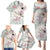 Personalized Japanese Shirasagi Bird Family Matching Puletasi and Hawaiian Shirt Sakura and Hibiscus Polynesian Pattern - Wonder Print Shop