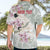 Personalized Japanese Shirasagi Bird Hawaiian Shirt Sakura and Hibiscus Polynesian Pattern - Wonder Print Shop