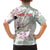 Personalized Japanese Shirasagi Bird Hawaiian Shirt Sakura and Hibiscus Polynesian Pattern - Wonder Print Shop