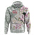 Personalized Japanese Shirasagi Bird Hoodie Sakura and Hibiscus Polynesian Pattern - Wonder Print Shop