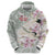 Personalized Japanese Shirasagi Bird Hoodie Sakura and Hibiscus Polynesian Pattern - Wonder Print Shop