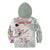 Personalized Japanese Shirasagi Bird Kid Hoodie Sakura and Hibiscus Polynesian Pattern - Wonder Print Shop