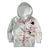 Personalized Japanese Shirasagi Bird Kid Hoodie Sakura and Hibiscus Polynesian Pattern - Wonder Print Shop