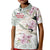 Personalized Japanese Shirasagi Bird Kid Polo Shirt Sakura and Hibiscus Polynesian Pattern - Wonder Print Shop