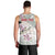 Personalized Japanese Shirasagi Bird Men Tank Top Sakura and Hibiscus Polynesian Pattern - Wonder Print Shop