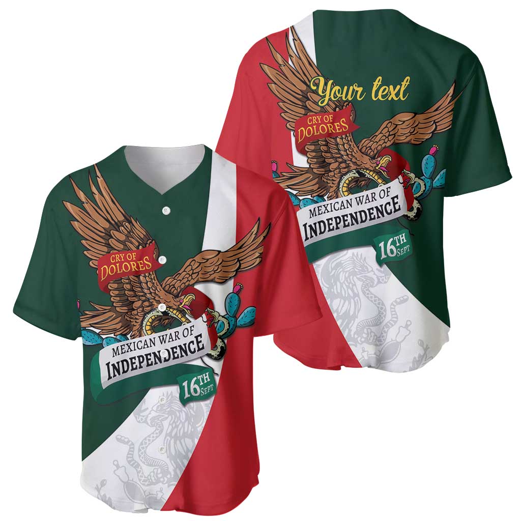 iViva Mexico Eagle Personalized Baseball Jersey Mexican Independence Day Fiesta - Wonder Print Shop