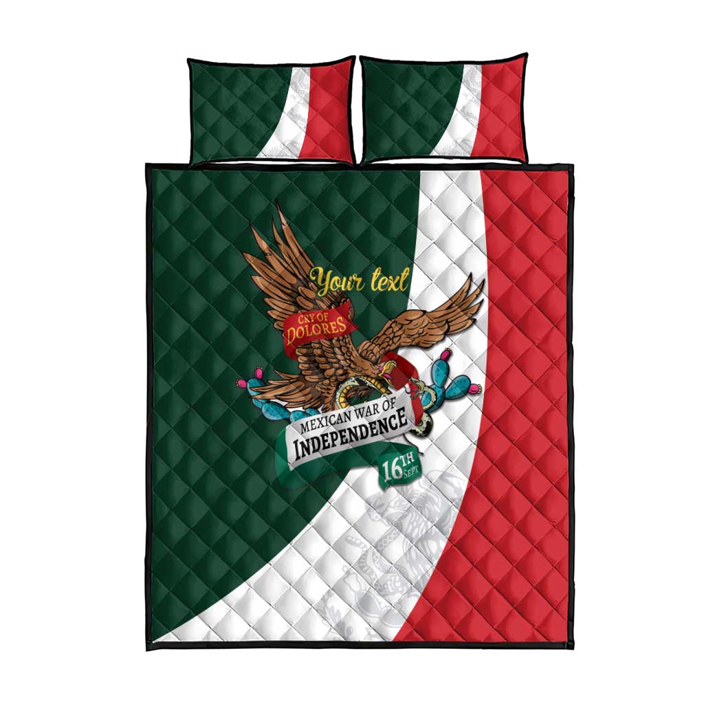iViva Mexico Eagle Personalized Quilt Bed Set Mexican Independence Day Fiesta - Wonder Print Shop