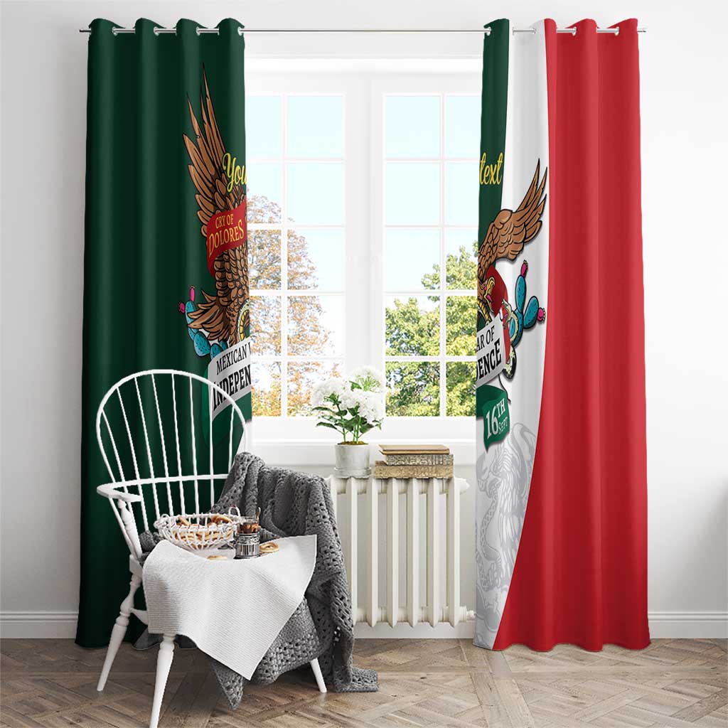 iViva Mexico Eagle Personalized Window Curtain Mexican Independence Day Fiesta - Wonder Print Shop