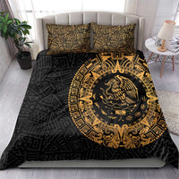 Mexican Aztec Bedding Set Golden Coat of Arm - Wonder Print Shop