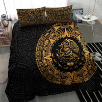 Mexican Aztec Bedding Set Golden Coat of Arm - Wonder Print Shop