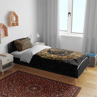 Mexican Aztec Bedding Set Golden Coat of Arm - Wonder Print Shop