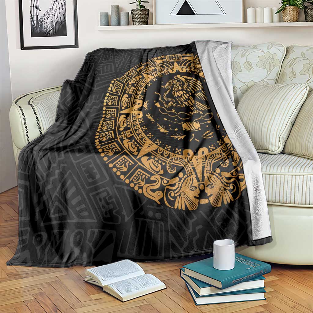 Mexican Aztec Blanket Golden Coat of Arm - Wonder Print Shop