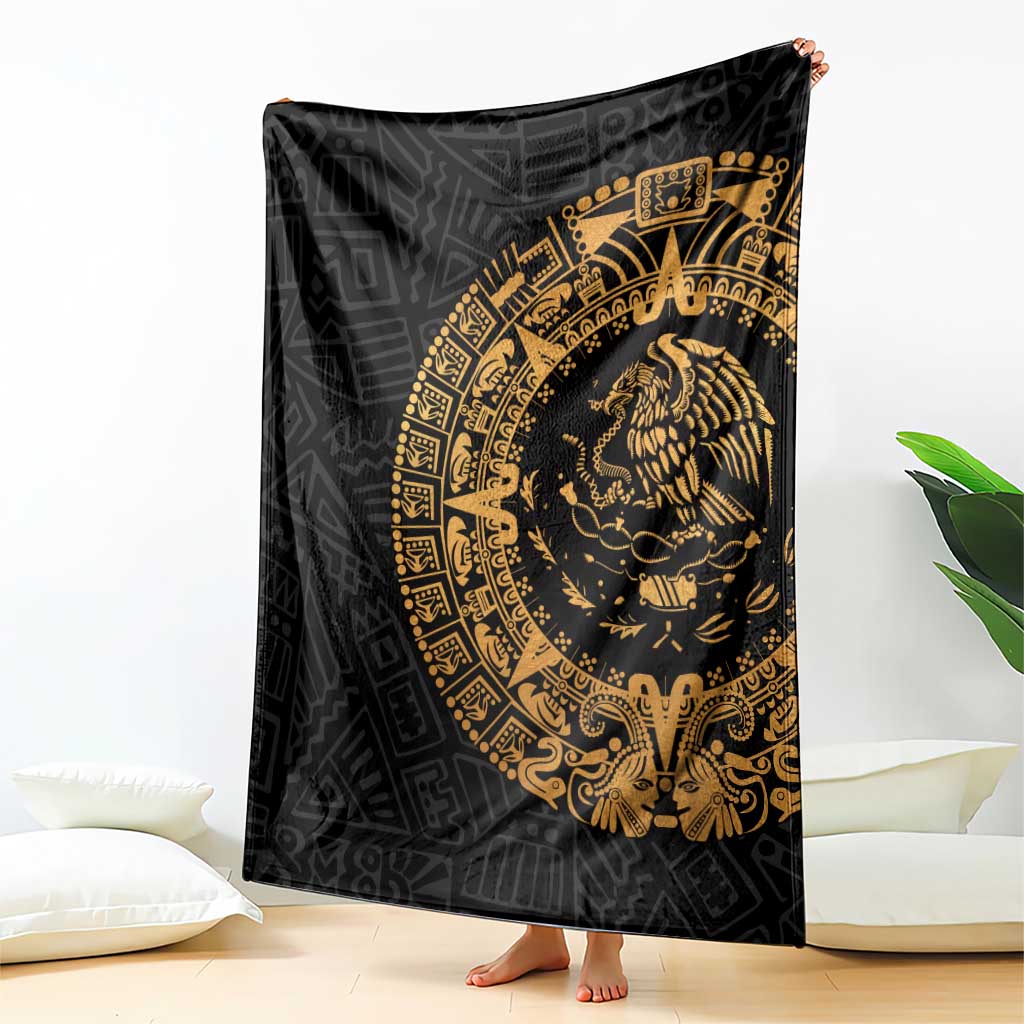 Mexican Aztec Blanket Golden Coat of Arm - Wonder Print Shop