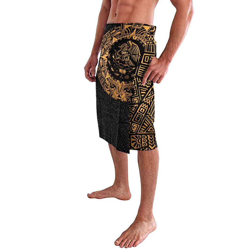 Mexican Aztec Lavalava Golden Coat of Arm - Wonder Print Shop