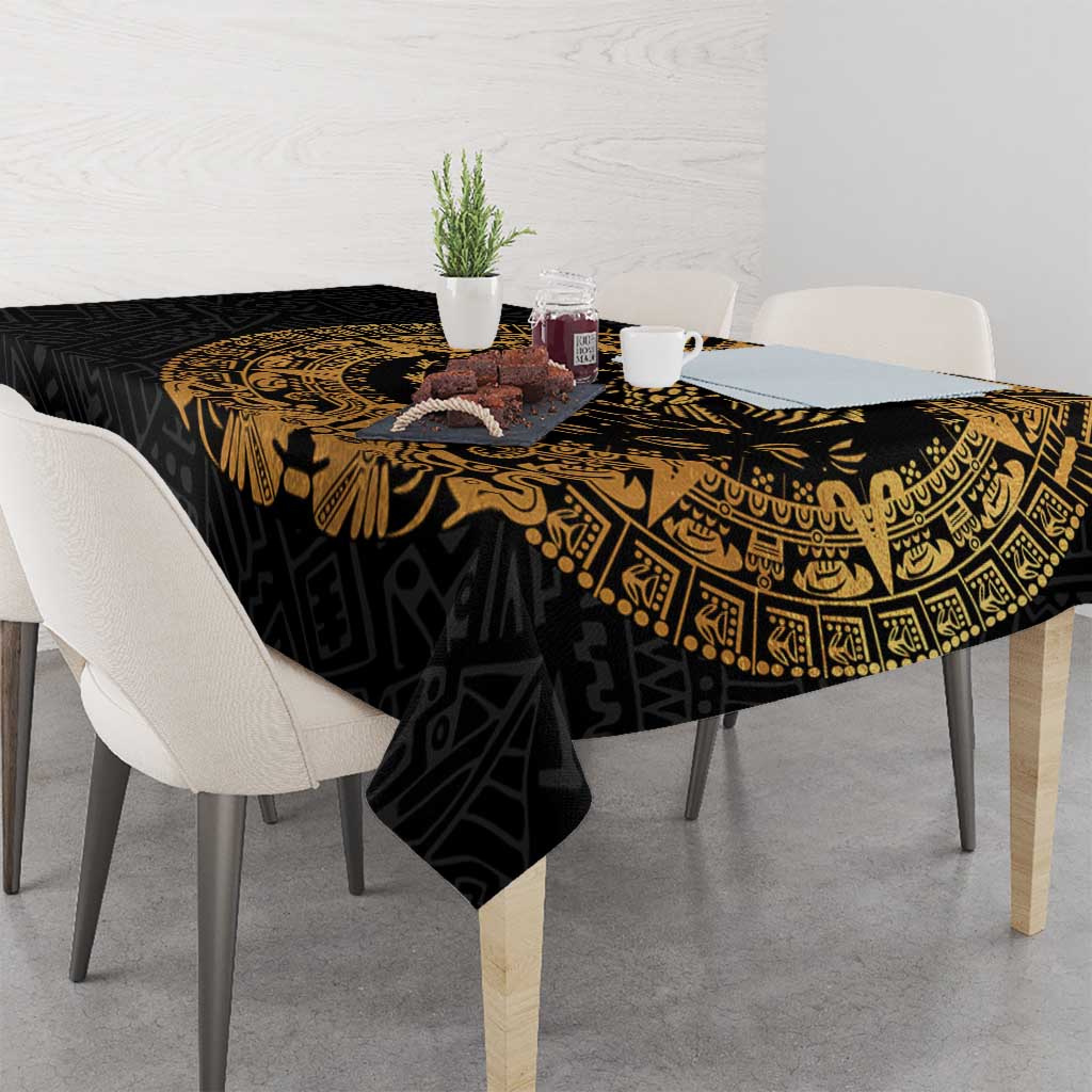 Mexican Aztec Tablecloth Golden Coat of Arm - Wonder Print Shop