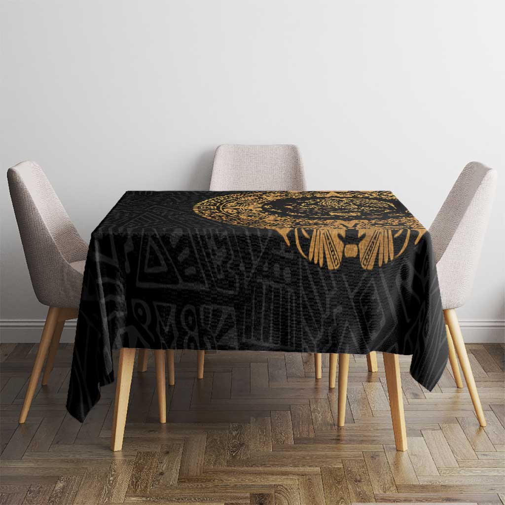Mexican Aztec Tablecloth Golden Coat of Arm - Wonder Print Shop