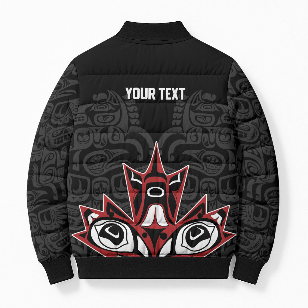 Canada Indigenous Heritage Personalized Bomber Puffer Jacket First Nations Inuit Metis Pride
