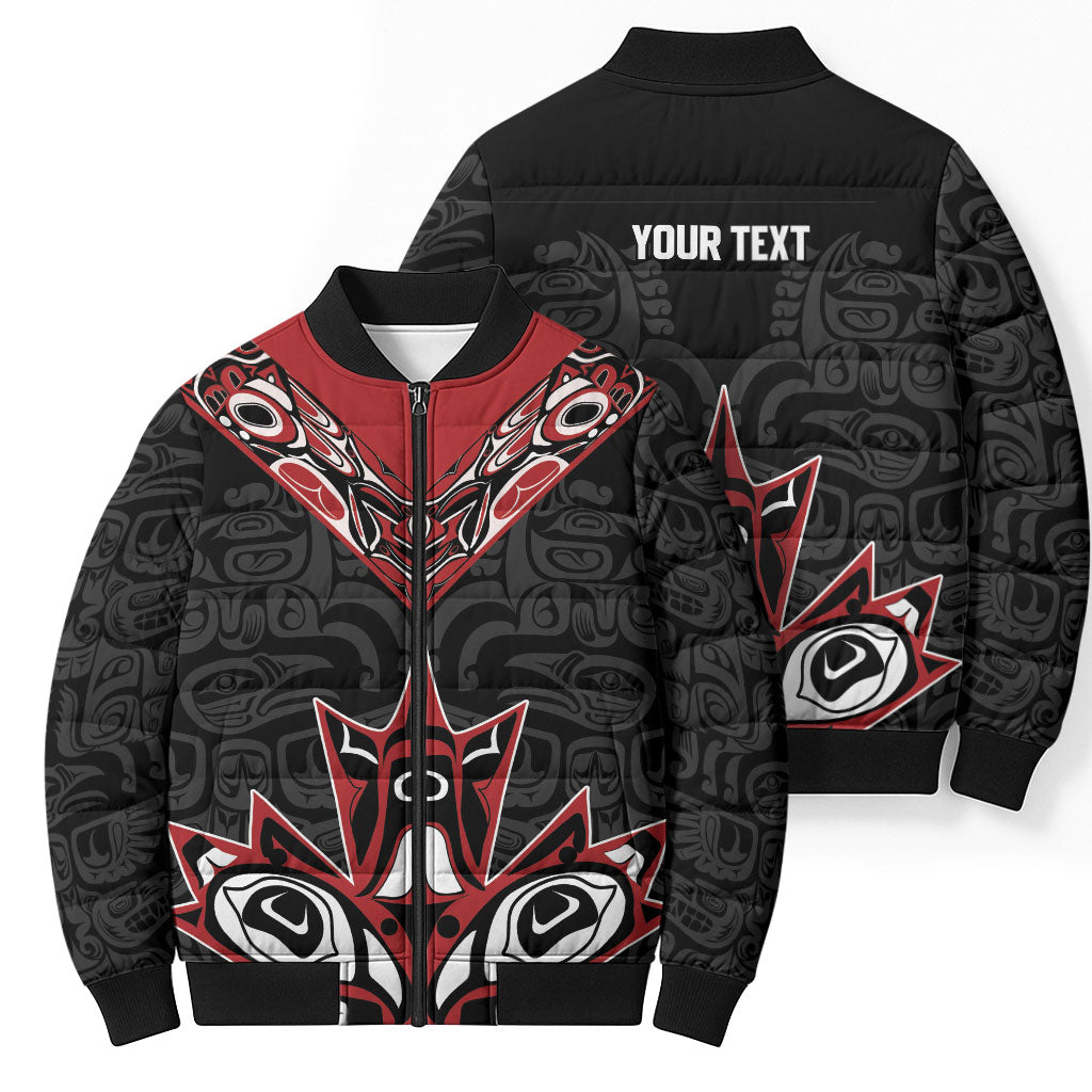 Canada Indigenous Heritage Personalized Bomber Puffer Jacket First Nations Inuit Metis Pride