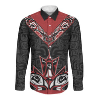 Canada Indigenous Heritage Personalized Long Sleeve Button Shirt First Nations Inuit Metis Pride