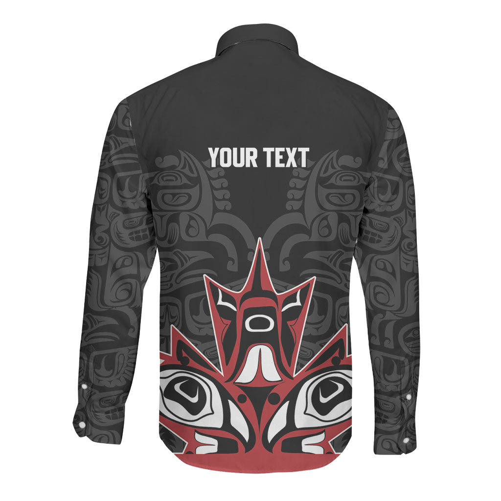 Canada Indigenous Heritage Personalized Long Sleeve Button Shirt First Nations Inuit Metis Pride