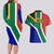 South Africa Springboks Couples Matching Long Sleeve Bodycon Dress and Hawaiian Shirt with Kente Pattern and South African Flag LT9 - Wonder Print Shop