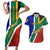 South Africa Springboks Couples Matching Short Sleeve Bodycon Dress and Hawaiian Shirt with Kente Pattern and South African Flag LT9 - Wonder Print Shop