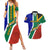 South Africa Springboks Couples Matching Summer Maxi Dress and Hawaiian Shirt with Kente Pattern and South African Flag LT9 - Wonder Print Shop