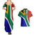 South Africa Springboks Couples Matching Summer Maxi Dress and Hawaiian Shirt with Kente Pattern and South African Flag LT9 - Wonder Print Shop