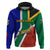 South Africa Springboks Hoodie with Kente Pattern and South African Flag - Wonder Print Shop