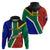 South Africa Springboks Hoodie with Kente Pattern and South African Flag - Wonder Print Shop