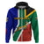 South Africa Springboks Hoodie with Kente Pattern and South African Flag - Wonder Print Shop