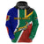 South Africa Springboks Hoodie with Kente Pattern and South African Flag - Wonder Print Shop