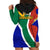 South Africa Springboks Hoodie Dress with Kente Pattern and South African Flag - Wonder Print Shop