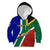 South Africa Springboks Kid Hoodie with Kente Pattern and South African Flag - Wonder Print Shop