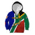 South Africa Springboks Kid Hoodie with Kente Pattern and South African Flag - Wonder Print Shop