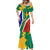 South Africa Springboks Mermaid Dress with Kente Pattern and South African Flag - Wonder Print Shop