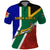 South Africa Springboks Polo Shirt with Kente Pattern and South African Flag - Wonder Print Shop