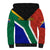 South Africa Springboks Sherpa Hoodie with Kente Pattern and South African Flag - Wonder Print Shop