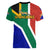 South Africa Springboks Women V Neck T Shirt with Kente Pattern and South African Flag - Wonder Print Shop