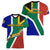 South Africa Springboks Women V Neck T Shirt with Kente Pattern and South African Flag - Wonder Print Shop