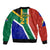 Custom South Africa Springboks Bomber Jacket with Kente Pattern and South African Flag LT9 - Wonder Print Shop