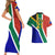 Custom South Africa Springboks Couples Matching Short Sleeve Bodycon Dress and Hawaiian Shirt with Kente Pattern and South African Flag LT9 - Wonder Print Shop