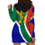 Custom South Africa Springboks Hoodie Dress with Kente Pattern and South African Flag - Wonder Print Shop