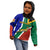 Custom South Africa Springboks Kid Hoodie with Kente Pattern and South African Flag - Wonder Print Shop