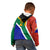 Custom South Africa Springboks Kid Hoodie with Kente Pattern and South African Flag - Wonder Print Shop