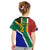 Custom South Africa Springboks Kid T Shirt with Kente Pattern and South African Flag - Wonder Print Shop