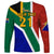 Custom South Africa Springboks Long Sleeve Shirt with Kente Pattern and South African Flag - Wonder Print Shop