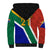 Custom South Africa Springboks Sherpa Hoodie with Kente Pattern and South African Flag - Wonder Print Shop